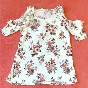 No comment girls 10/12 flower shirt